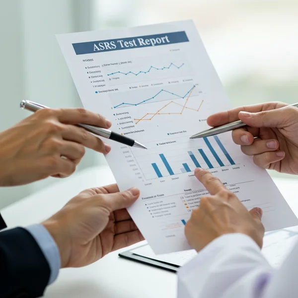 ASRS test report being reviewed by patient and doctor