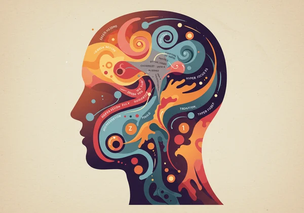 Illustrates the complex, multifaceted nature of adult ADHD.