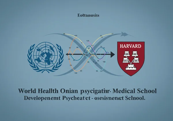 Logos of WHO and Harvard Medical School with data