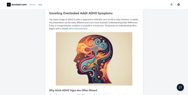 ASRS 测试洞察：12 个被忽视的成人 ADHD 症状