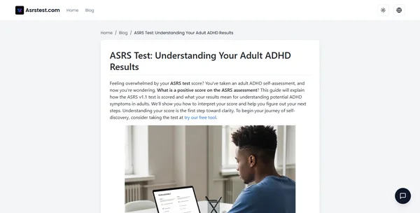 ASRS 测试：理解您的成人 ADHD 结果